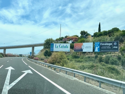 Valla publicitaria de 32x6 m en Marbella, Málaga