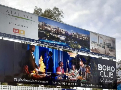 Valla publicitaria de 16x4 m en Marbella, Málaga