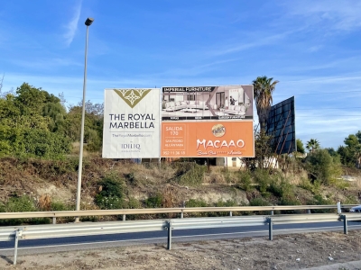 Valla publicitaria de 10.4x4 m en Marbella, Málaga