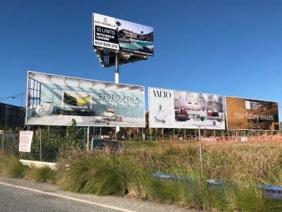 Valla publicitaria de 16x6 m en Marbella, Málaga