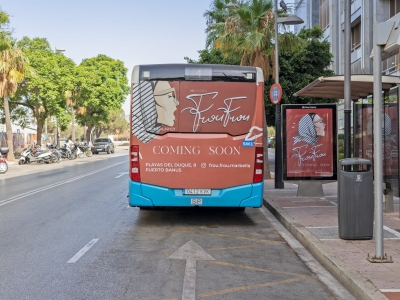 Autobus publicitario de Semi Integral en Rincón de la Victoria, Málaga